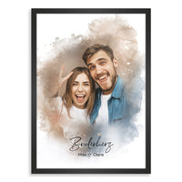 Kunstdruck-Poster Nr. 8 "Aquarell" als personalisiertes Geschenk mit deinem eigenem Foto | Handgefertigt in Bayern | DIN A4