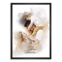 Kunstdruck-Poster Nr. 8 "Aquarell" als personalisiertes Geschenk mit deinem eigenem Foto | Handgefertigt in Bayern | DIN A4