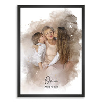 Kunstdruck-Poster Nr. 8 "Aquarell" als personalisiertes Geschenk mit deinem eigenem Foto | Handgefertigt in Bayern | DIN A4