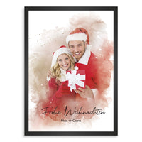Kunstdruck-Poster Nr. 8 "Aquarell" als personalisiertes Geschenk mit deinem eigenem Foto | Handgefertigt in Bayern | DIN A4