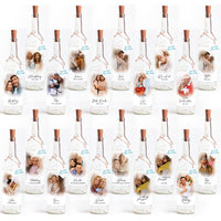 Deko-Glasflasche Nr. 8 "Aquarell" als personalisiertes Geschenk mit deinem eigenem Foto inkl. Lichterkette | Fotogeschenk | inkl. Batterien