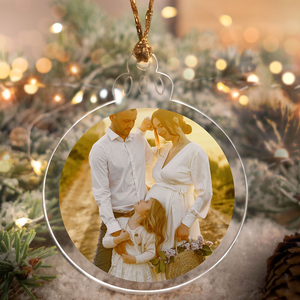 Acrylglas-Weihnachtskugel - personalisierbar mit deinem Bild