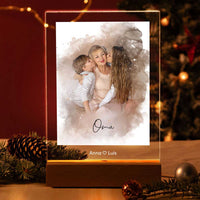 Personalisierte Fotolampe Nr. 8 "Aquarell" | LED Acryllampe mit beleuchtetem Druck