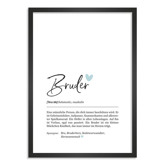Kunstdruck-Poster Nr. 1 "Definition" als Geschenk