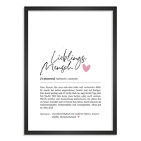 Kunstdruck-Poster Nr. 1 "Definition" als Geschenk