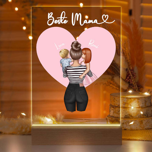 Personalisierte LED-Lampe aus Acrylglas "My Family #2"