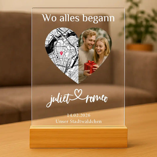 Personalisiertes Bild auf Acrylglas "Wo alles begann #5" | Deine Stadt - Deine Karte - Deine Liebe
