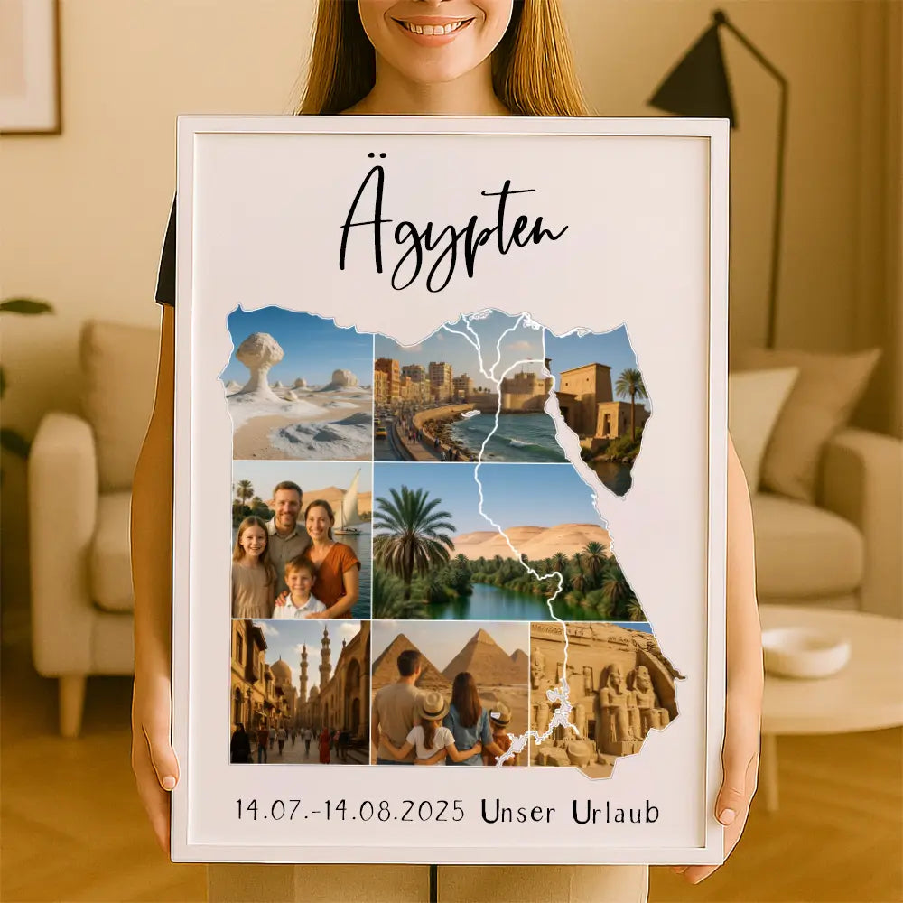 Personalisiertes Wandbild "Unser Urlaub"