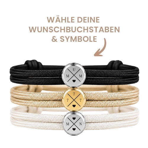 Segeltau Gravur-Armband für Wunsch-Initialen