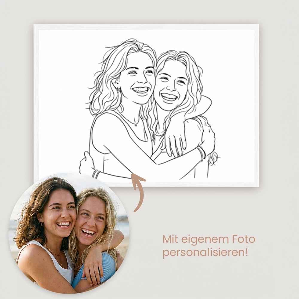 Personalisiertes Wandbild "LineArt"