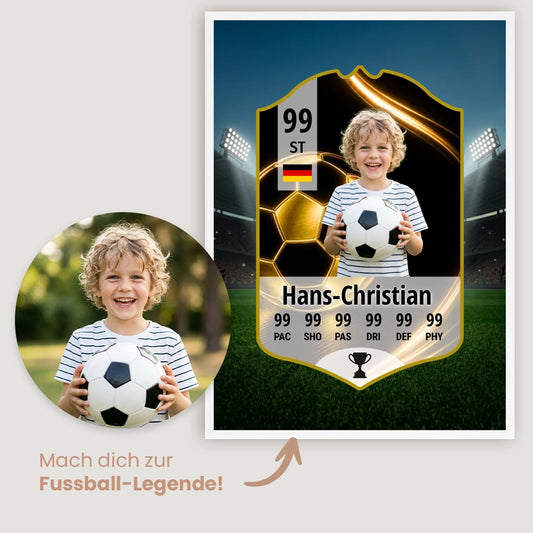 National-Team Kinder Fußball ID Card - Personalisiertes Wandbild