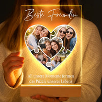 Personalisierte LED-Lampe aus Acrylglas "Das Puzzleteil, dass uns zusammenhält #1"