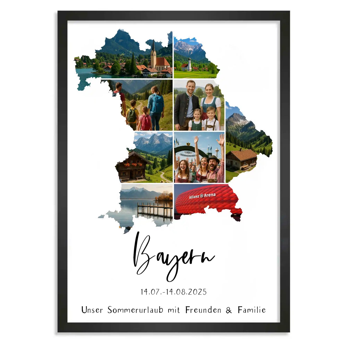 Personalisiertes Poster "Unser Urlaub"