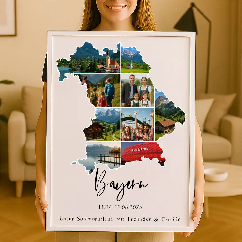 Personalisiertes Wandbild "Unser Urlaub"