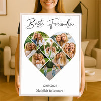 Personalisiertes Wandbild "Fotocollage #5 Herz"