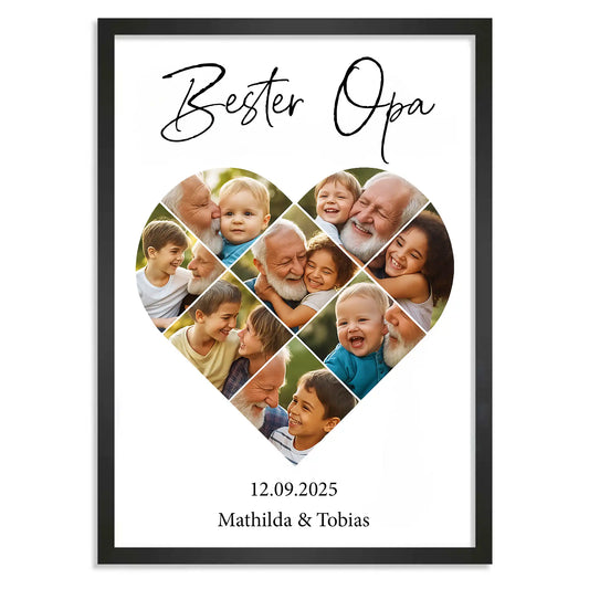 Personalisiertes Poster "Fotocollage #5 Herz"