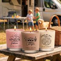 Personalisierte Anti-Mücken Duftkerze "Camping"