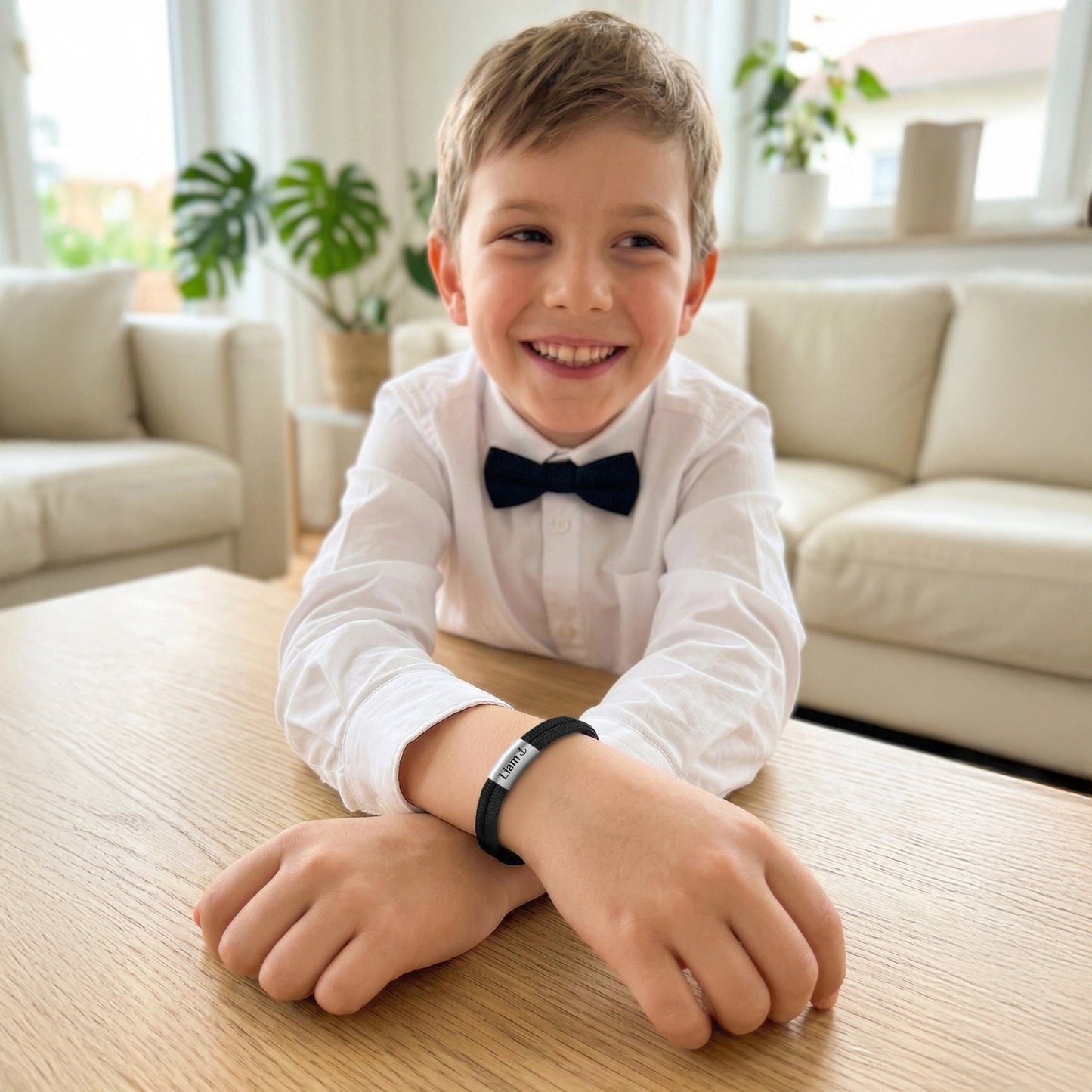 Kinder-Armband: Segeltau Armband mit individueller Wunschgravur