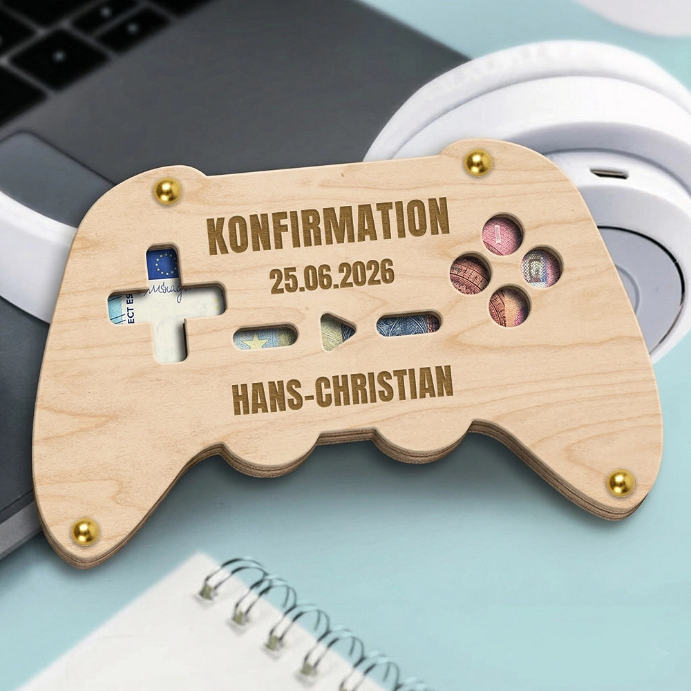 Geldgeschenk: Personalisierbarer Wunscherfüller "Gaming" für Jungs & Herren