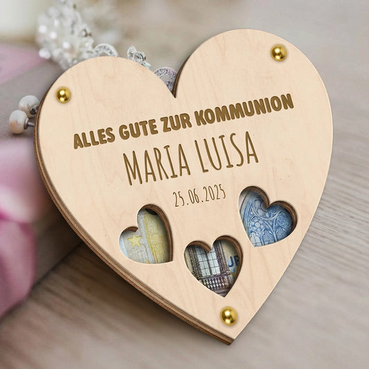 Geldgeschenk: Personalisierbarer Herz-Wunscherfüller für Mädchen & Frauen