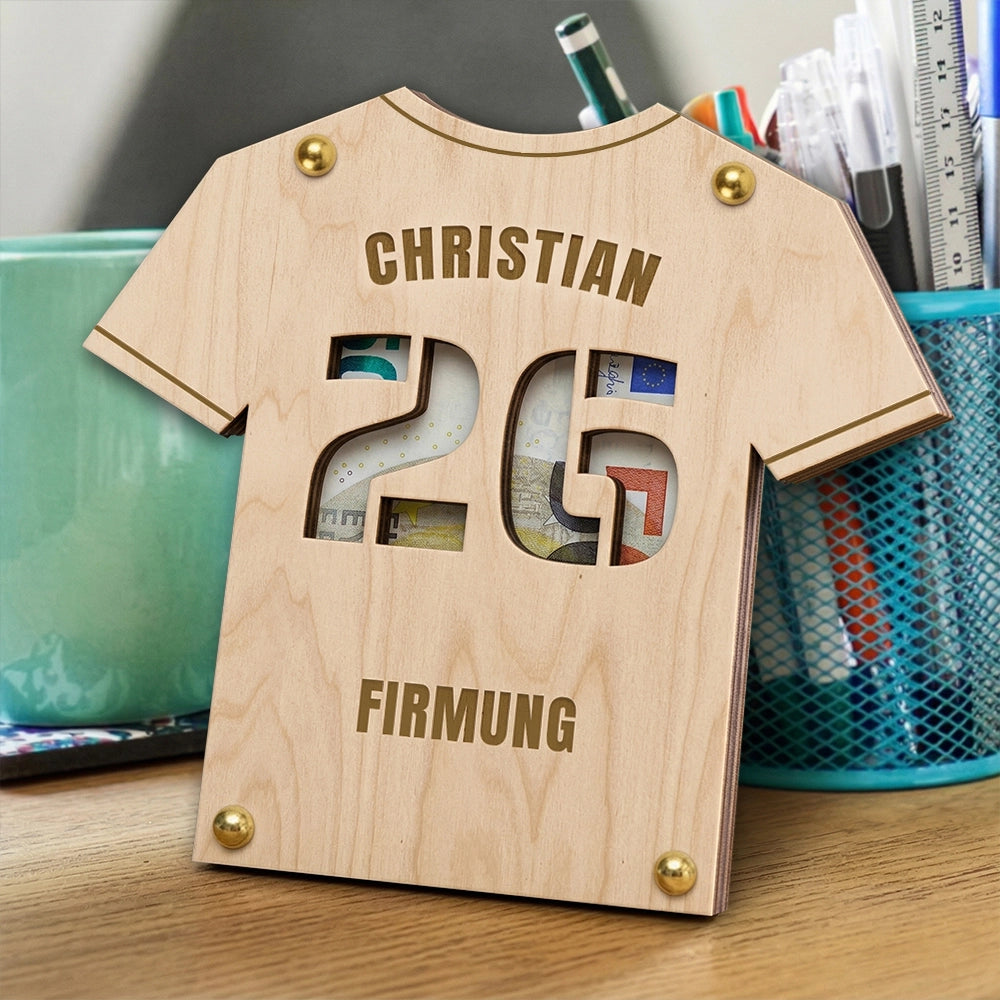 Geldgeschenk: Personalisierbarer Trikot-Wunscherfüller für Jungs & Herren