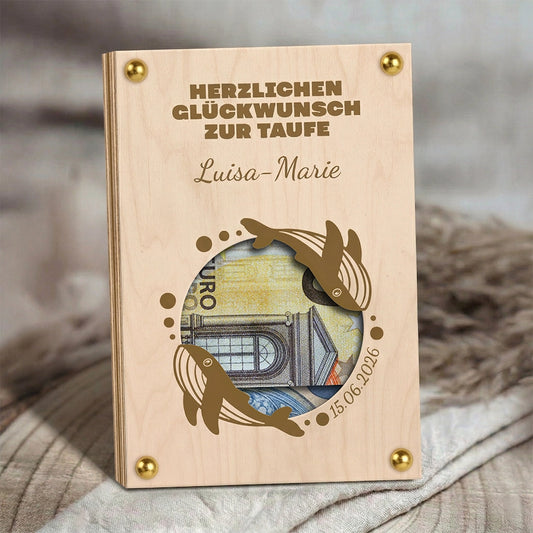 Geldgeschenk: Personalisierbarer Wunscherfüller zur Taufe