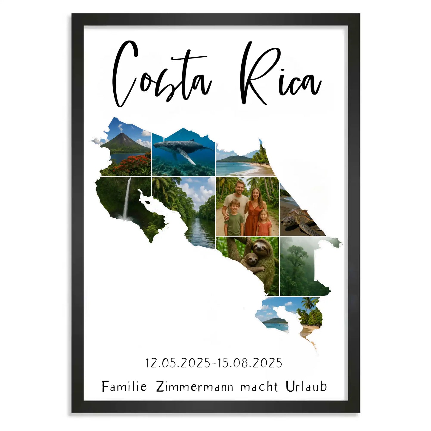 Personalisiertes Poster "Unser Urlaub"