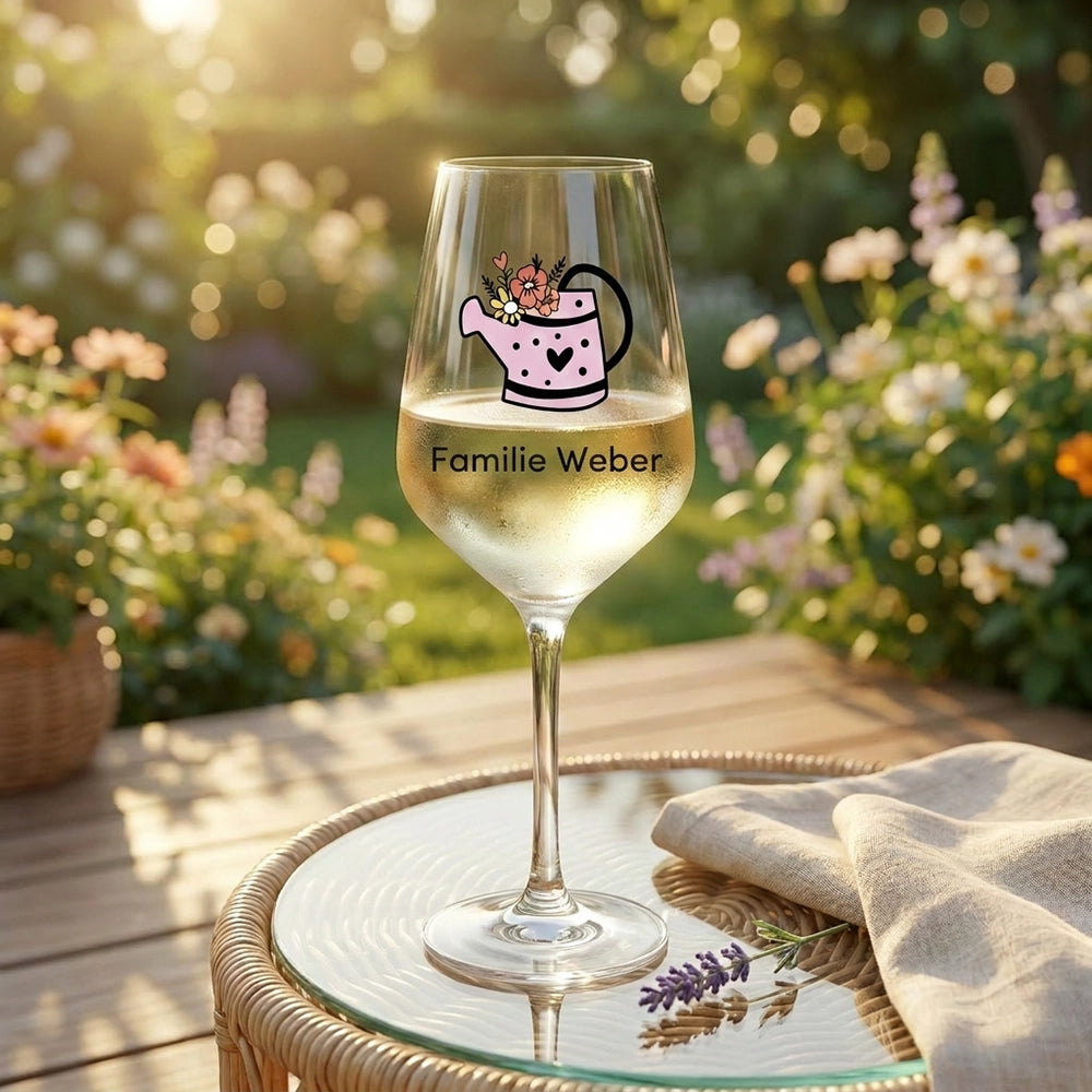 Personalisiertes Weinglas "Garten"