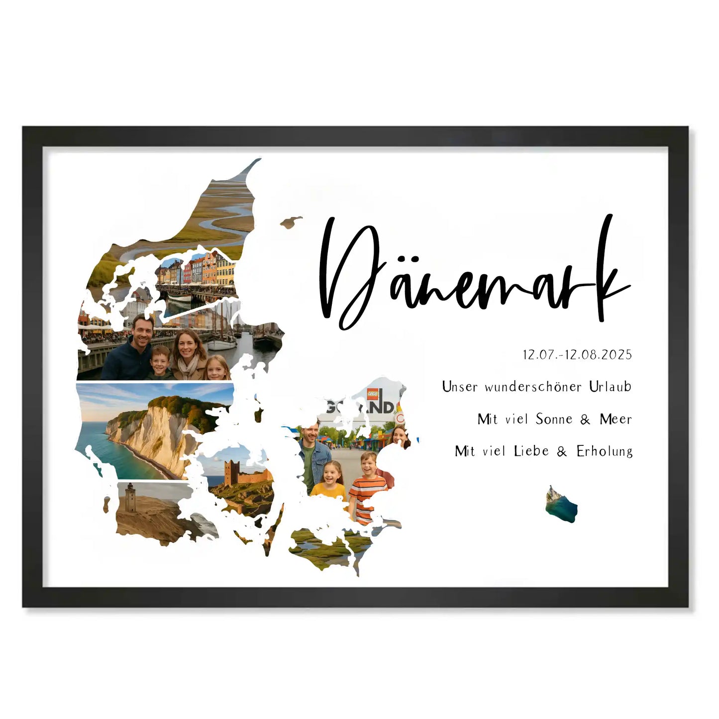 Personalisiertes Poster "Unser Urlaub"