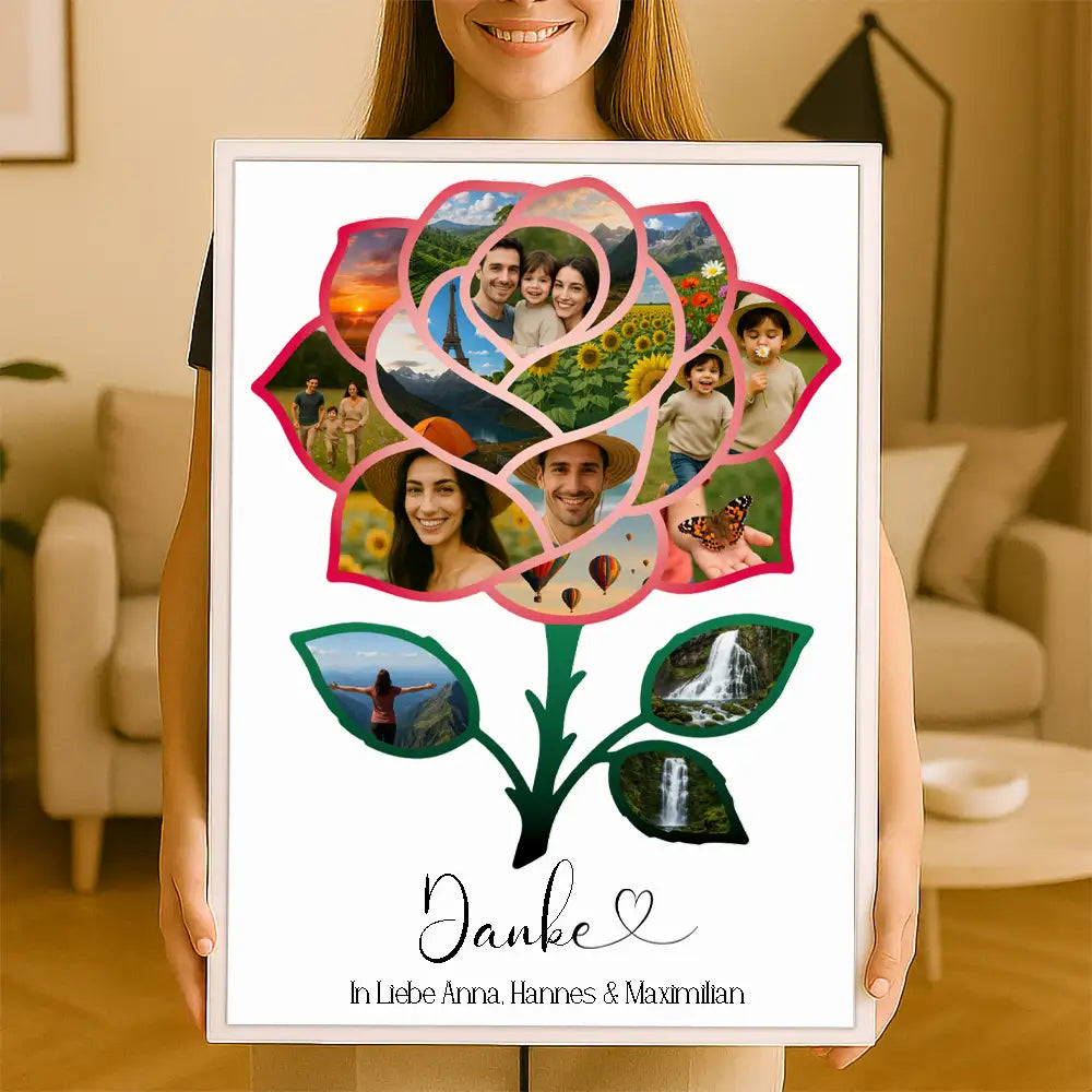 Personalisiertes Wandbild "Fotocollage #7 Blume"