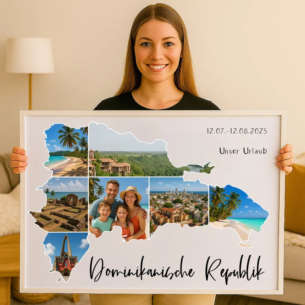 Personalisiertes Wandbild "Unser Urlaub"