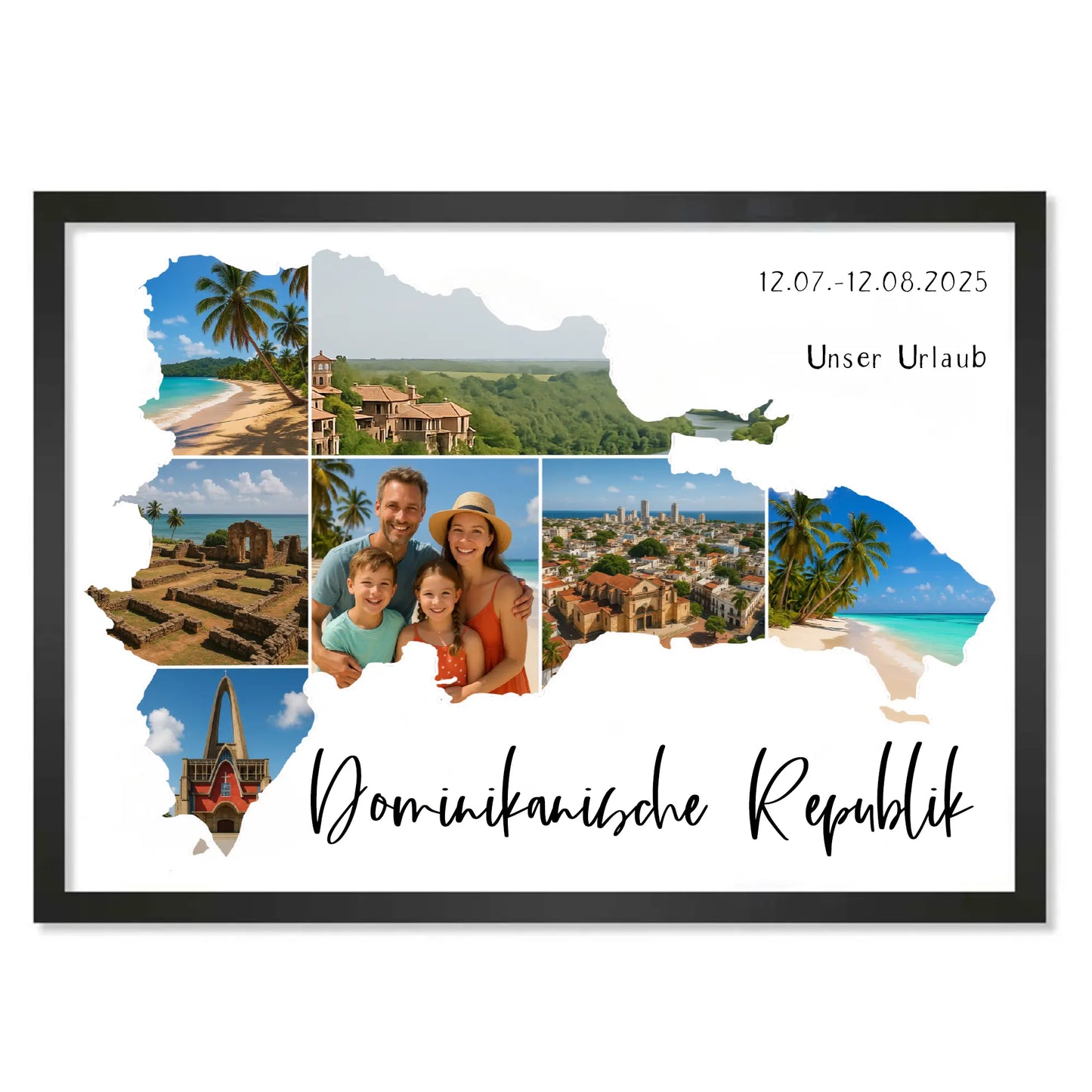 Personalisiertes Poster "Unser Urlaub"