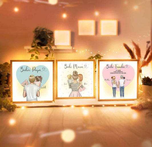 Beleuchteter Bilderrahmen inkl. personalisiertem Bild "My Family #2"