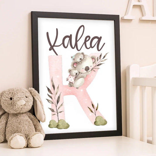 Personalisiertes Poster "Mädchen Name"