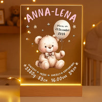 Personalisierte LED-Lampe aus Acrylglas "Mein Geburtstag"