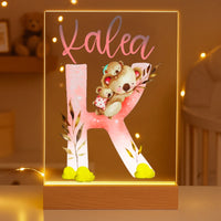 Personalisierte LED-Lampe aus Acrylglas "Mädchen Name"
