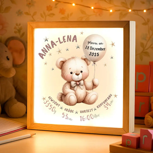 Beleuchteter Bilderrahmen inkl. personalisiertem Bild "Mein Geburtstag"