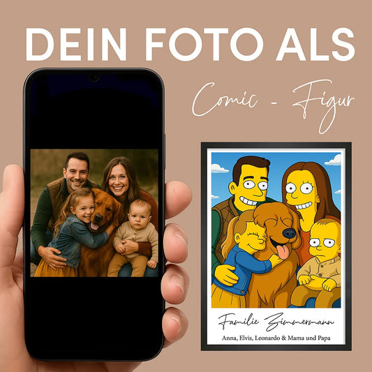 Personalisiertes Poster "Unsere gelbe Familie"