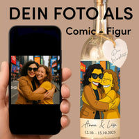 Personalisierte Lichterflasche "Unsere gelbe Familie"