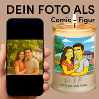Personalisierte Duftkerze "Unsere gelbe Familie"