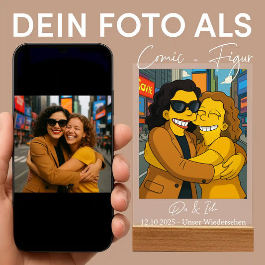 Personalisiertes Bild auf Acrylglas "Unsere gelbe Familie"