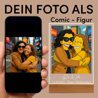 Personalisierte LED-Lampe aus Acrylglas "Unsere gelbe Familie"