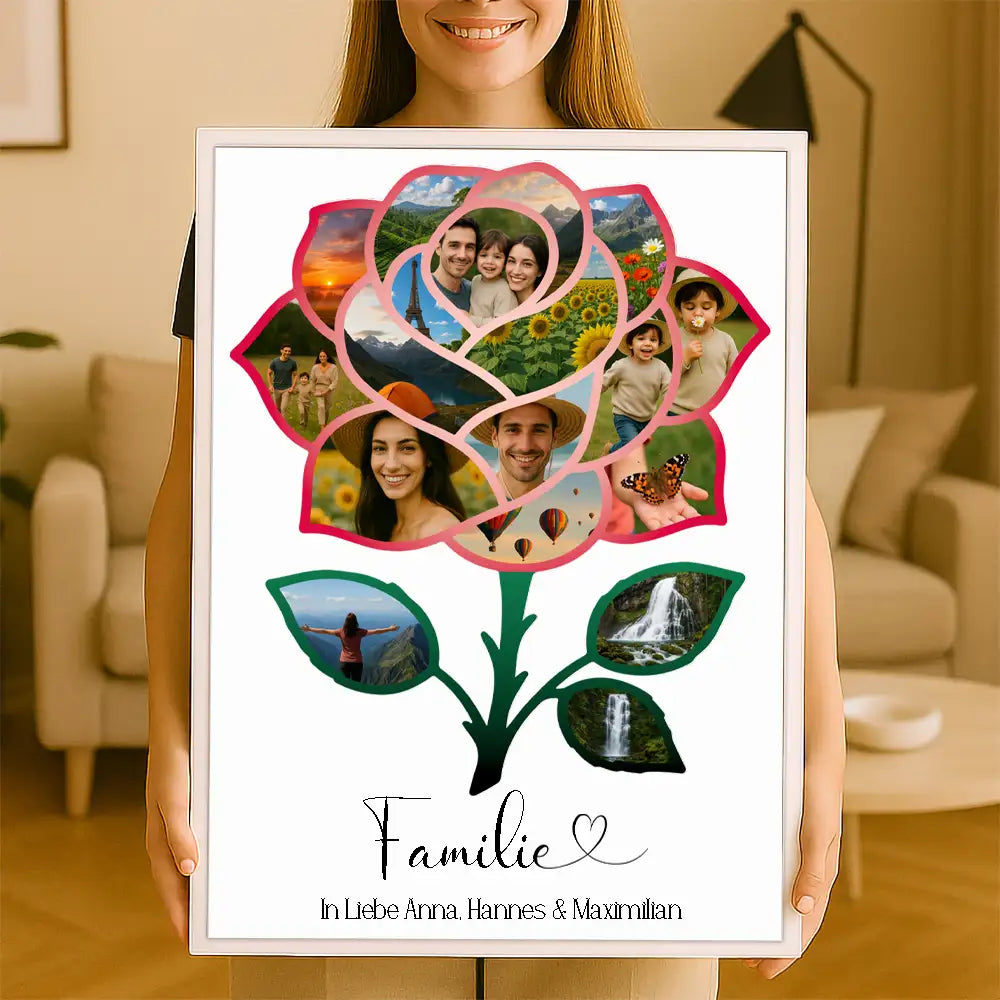 Personalisiertes Wandbild "Fotocollage #7 Blume"