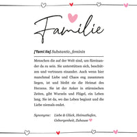 Deko-Glasflasche Nr. 1 "Definition" mit LED Lichterkette & Spruch im DUDEN-Stil als Geschenk | Lichterflasche | Flaschenlicht | LED Deko