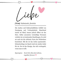 Deko-Glasflasche Nr. 1 "Definition" mit LED Lichterkette & Spruch im DUDEN-Stil als Geschenk | Lichterflasche | Flaschenlicht | LED Deko