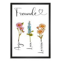 Personalisiertes Poster "Geburtsblume"