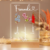 Personalisiertes Bild auf Acrylglas "Geburtsblume"