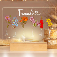 Personalisiertes Bild auf Acrylglas "Geburtsblume"