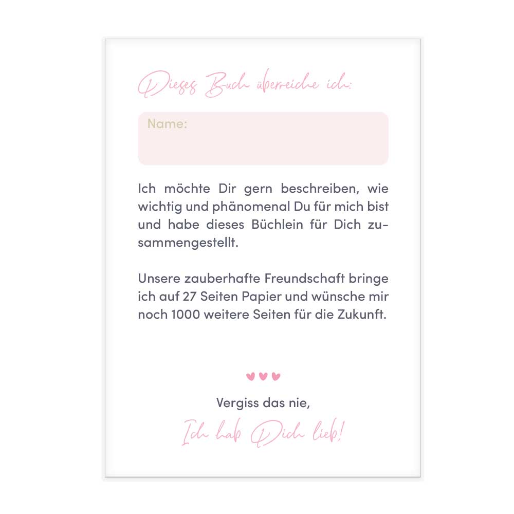 Heft mit Liebeserklärung zum Ausfüllen, Bekleben und Verschenken | 36 Seiten im A5-Format
