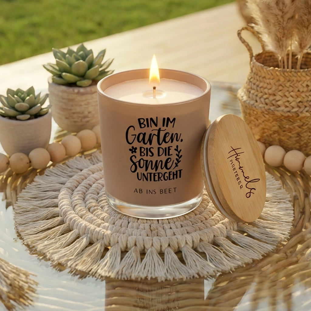 Personalisierte Anti-Mücken Duftkerze "Unser Garten"